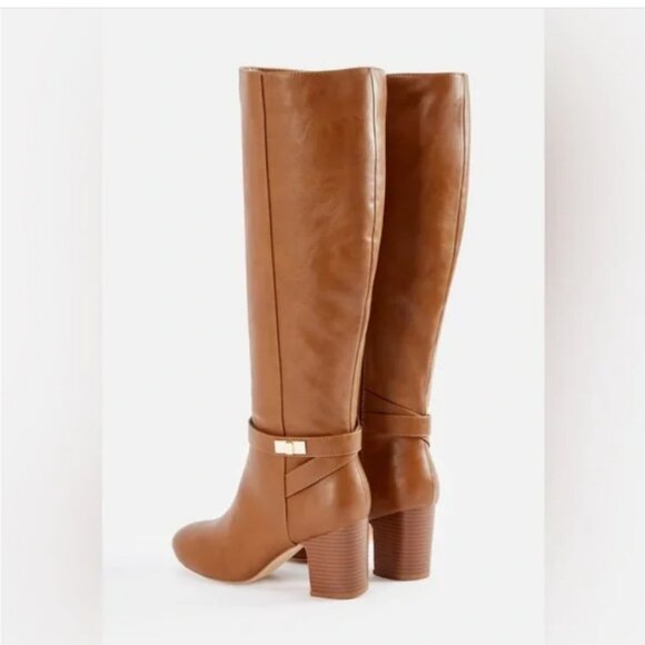 JustFab Piya Block Heeled Knee High Riding Boots - Picture 9 of 10